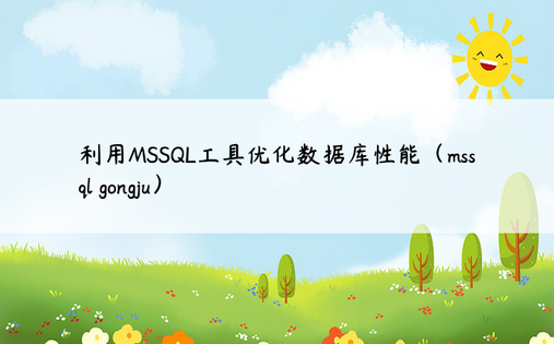 利用MSSQL工具优化数据库性能（mssql gongju）
