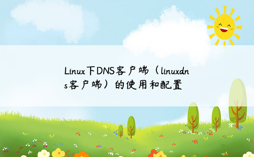 Linux下DNS客户端（linuxdns客户端）的使用和配置