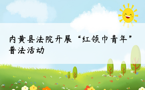 内黄县法院开展“红领巾青年”普法活动