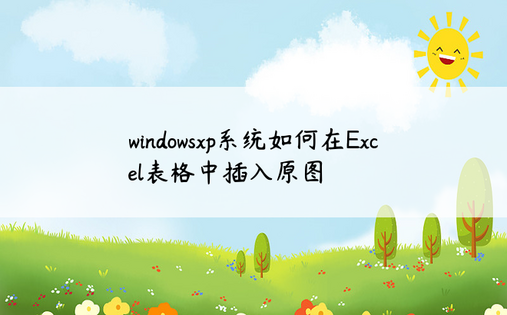 windowsxp系统如何在Excel表格中插入原图
