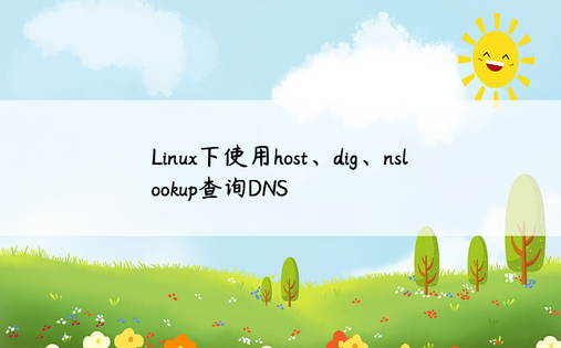 Linux下使用host、dig、nslookup查询DNS