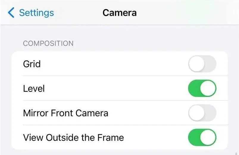 iOS 17相机新增“水平”辅助线功能：调整拍摄角度更方便