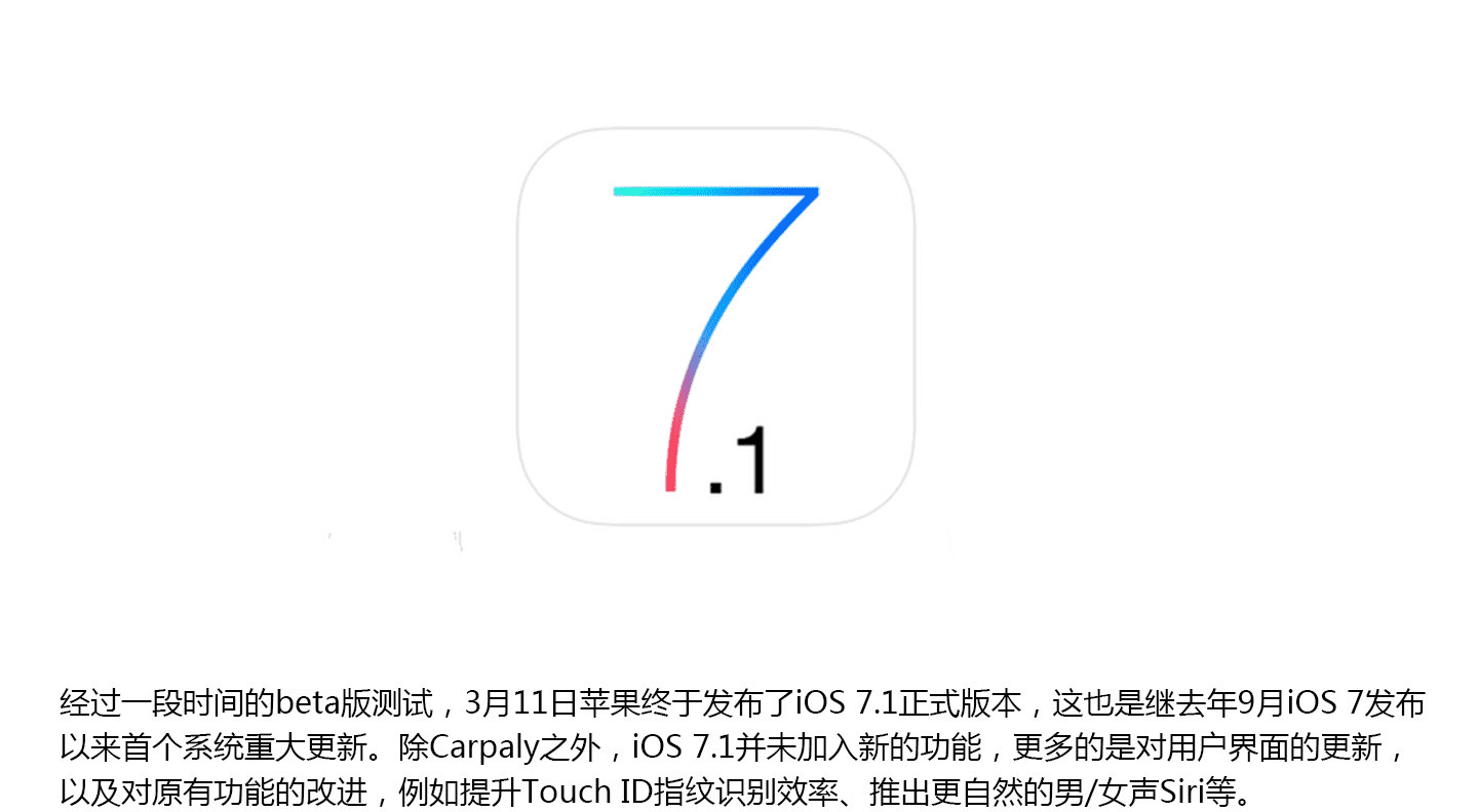 界面再变效率提升  iOS 7.1正式版体验