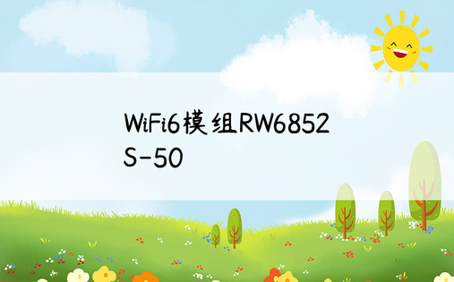 
WiFi6模组RW6852S-50