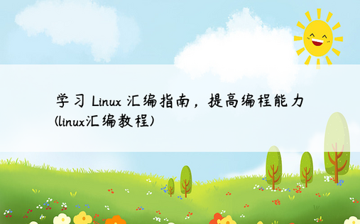 学习 Linux 汇编指南，提高编程能力 (linux汇编教程)