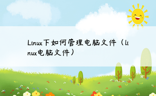 Linux下如何管理电脑文件（linux电脑文件）
