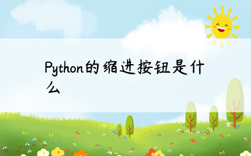 Python的缩进按钮是什么