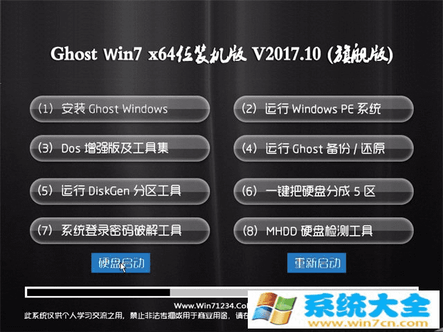 技师联盟GHOST WIN7(X64)精选安装版本2017年10月(l